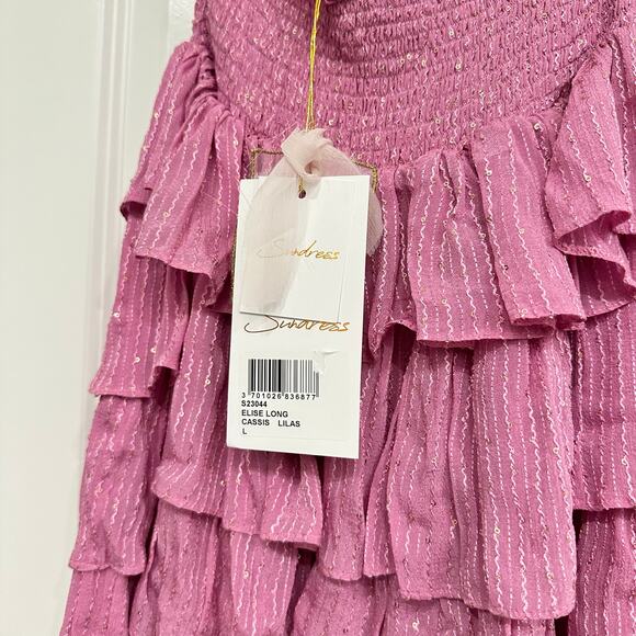 NWT Sundress Elise Long Dress in Cassis Lilas Size Large‎ - Picture 8 of 8